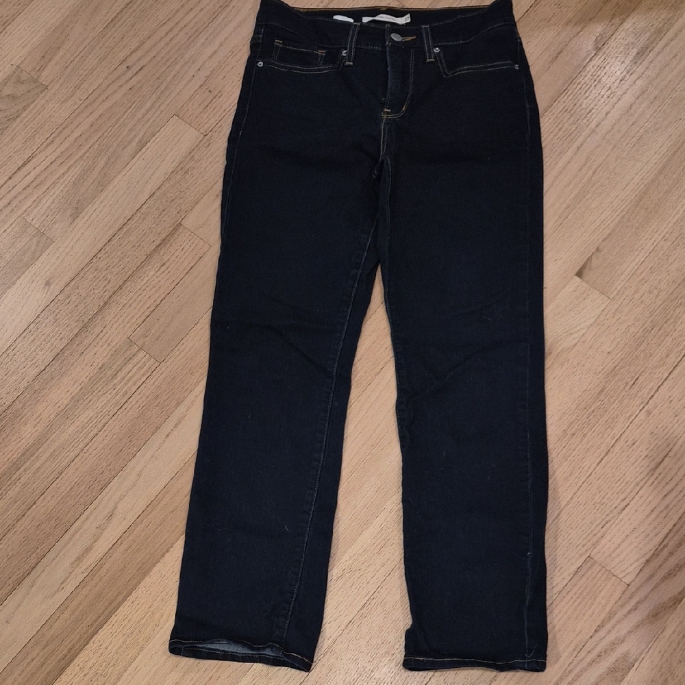 Levi's Women's Dark Indigo Straight-Leg Jeans